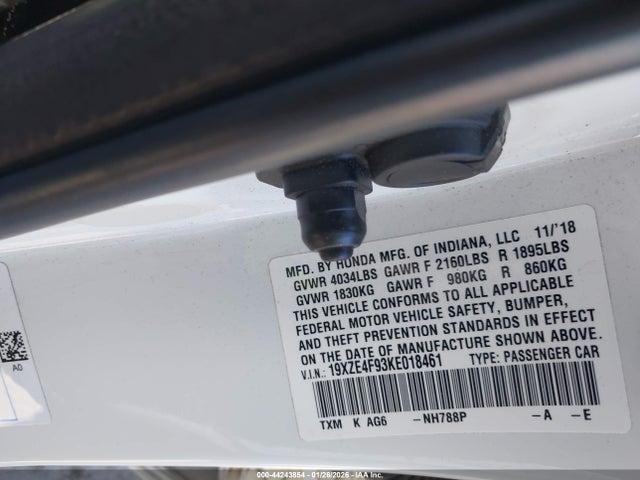 19XZE4F93KE018461 Honda Insight Touring