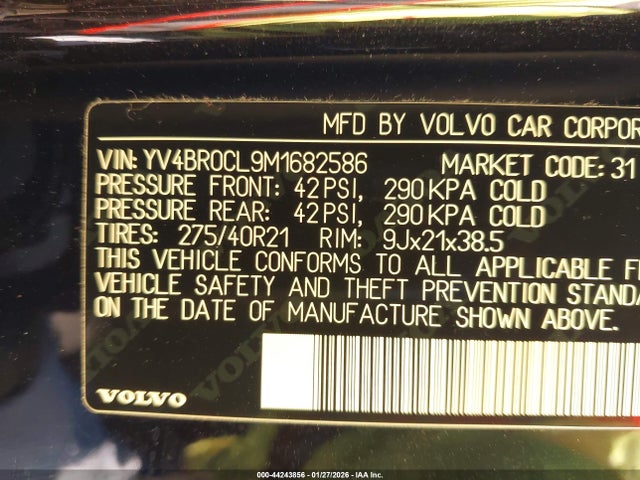 2021 VOLVO XC90 RECHARGE PLUG-IN HYBRID YV4BR0CL9M1682586 Photo 8