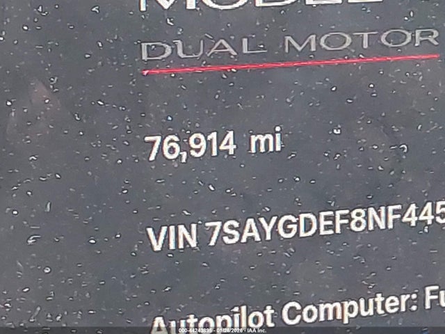 2022 TESLA MODEL Y 7SAYGDEF8NF445617 Photo 6