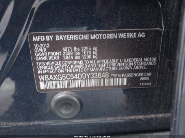 2013 BMW 528I WBAXG5C54DDY33648 Photo 8