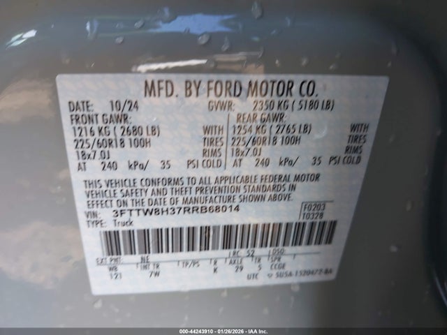 2024 FORD MAVERICK 3FTTW8H37RRB68014 Photo 8
