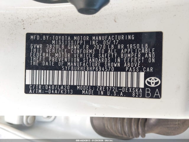5YFBURHE8HP694570 Toyota Corolla Xse