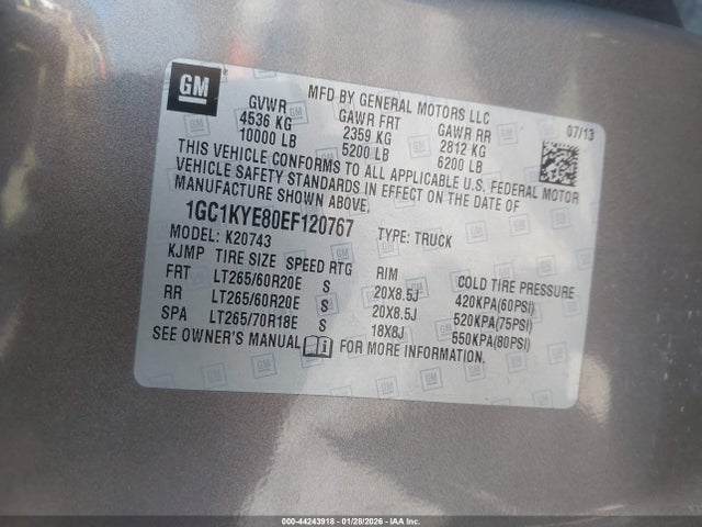 1GC1KYE80EF120767 Chevrolet Silverado 2500hd Ltz