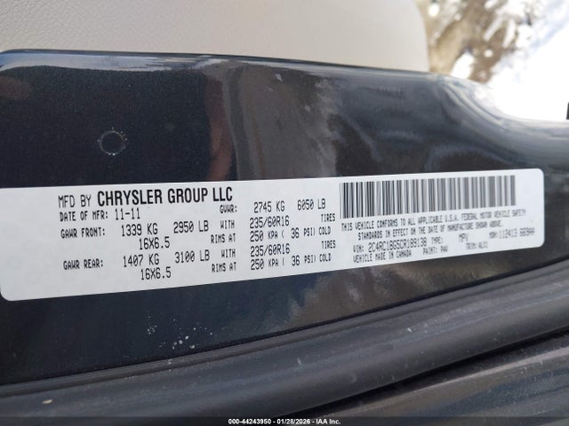 2012 CHRYSLER TOWN & COUNTRY 2C4RC1BG5CR189138 Photo 8