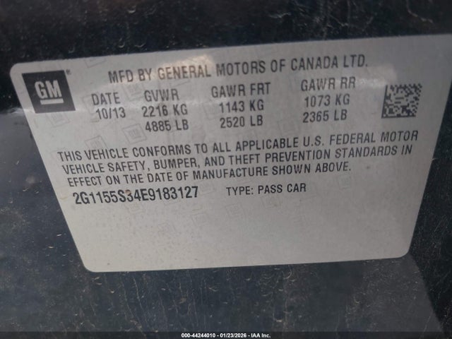 Chevrolet IMPALA 2LZ 2014 2G1155S34E9183127 Image 9