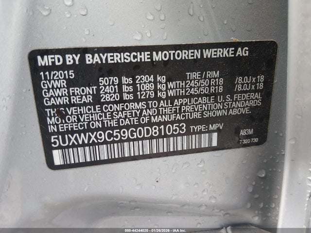 5UXWX9C59G0D81053 BMW X3 Xdrive28i