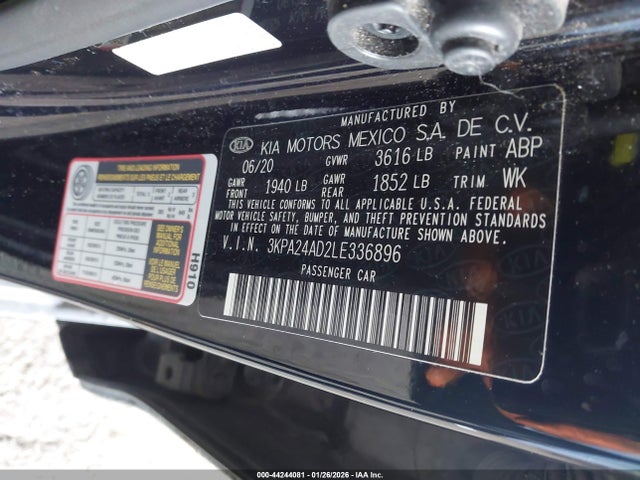 3KPA24AD2LE336896 KIA RIO LX