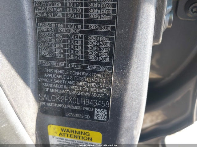 SALCK2FX0LH843458 Land Rover Discovery Sport Standard