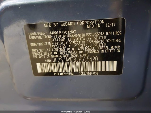 Subaru Forester 2.5i Touring 2018 JF2SJAWC8JH535420 Image 9