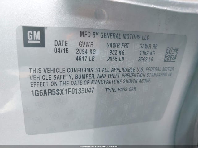 1G6AR5SX1F0135047 Cadillac CTS LUXURY