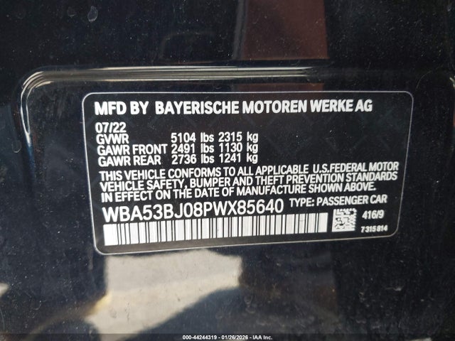 2023 BMW 540 WBA53BJ08PWX85640 Photo 8