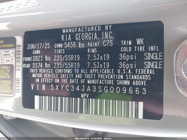 5XYC34JA3SG009663 KIA Ev6 Light Long Range