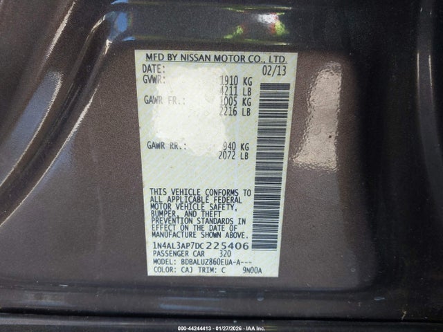 2013 NISSAN ALTIMA 1N4AL3AP7DC225406 Photo 8