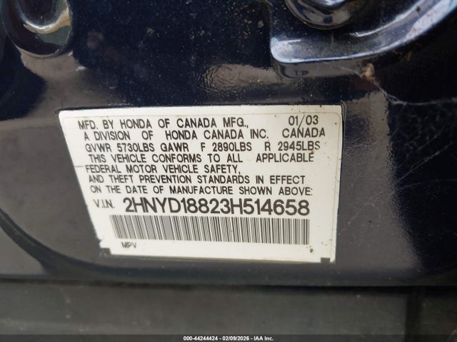 2003 ACURA MDX 2HNYD18823H514658 Photo 8