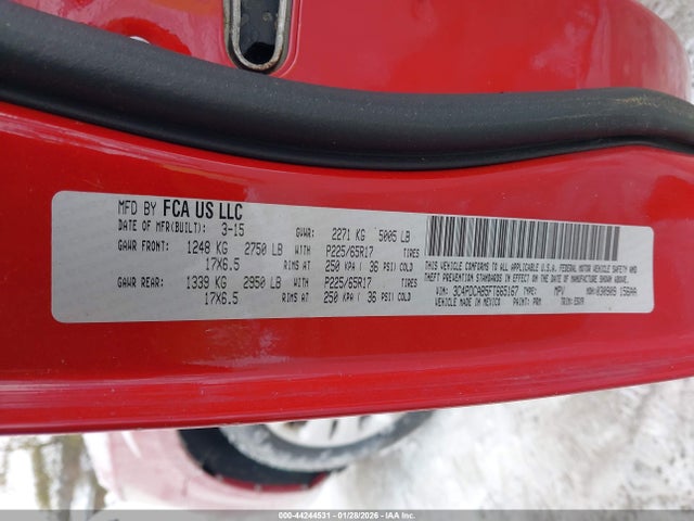 44244531 :رقم المزاد ، 3C4PDCAB5FT665167 vin ، 2015 Dodge Journey American Value Pkg مزاد بيع