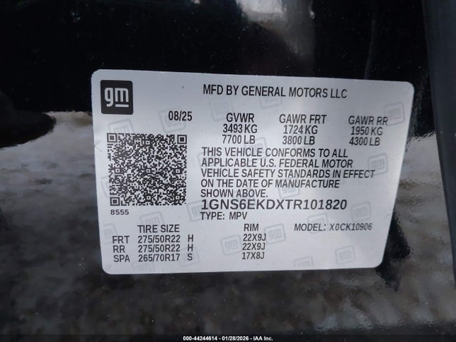 1GNS6EKDXTR101820 Chevrolet Suburban Rst