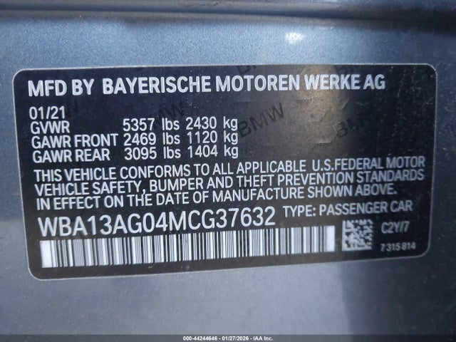 2021 BMW 530E WBA13AG04MCG37632 Photo 8