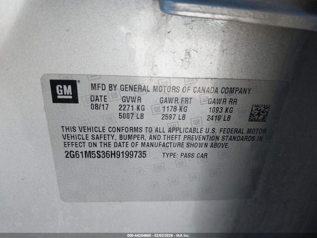 2017 CADILLAC XTS 2G61M5S36H9199735 Photo 8