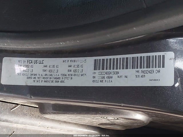 Chrysler 200 Limited 2016 1C3CCCAB3GN150384 Image 9