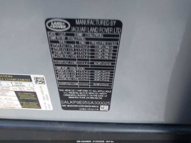 Aukcja sprzedaży 2025 Land Rover Range Rover P530 Se, vin: SALKP9E95SA300025, numer aukcji: 44244680
