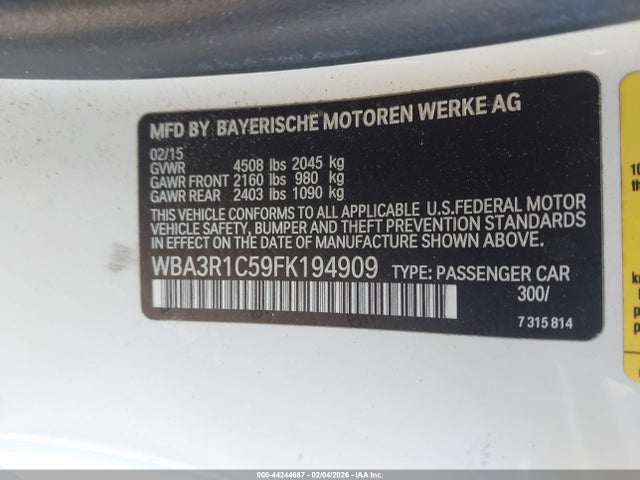 2015 BMW 435I WBA3R1C59FK194909 Photo 8