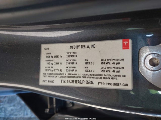 2018 TESLA MODEL 3 5YJ3E1EA6JF155984 Photo 8