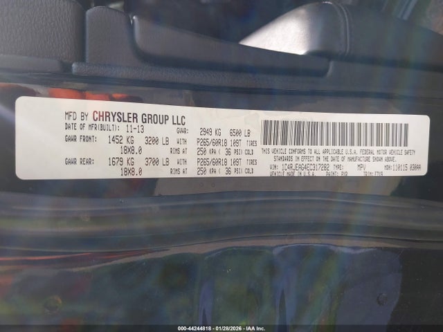 1C4RJEAG4EC317282 Jeep Grand Cherokee Laredo