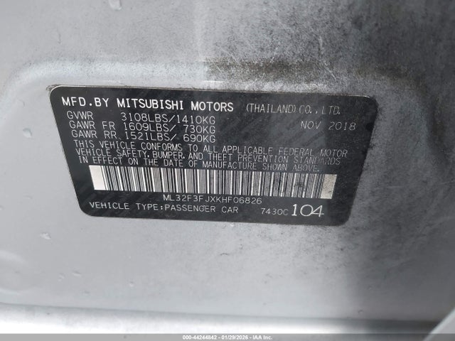 2019 MITSUBISHI MIRAGE G4 ML32F3FJXKHF06826 Photo 8