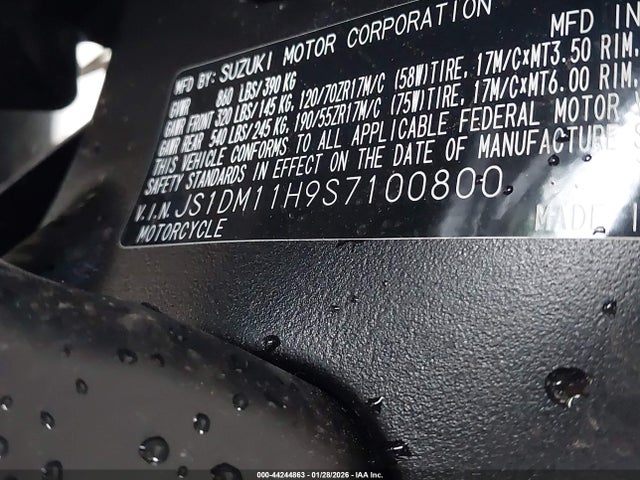 JS1DM11H9S7100800 Suzuki Gsx-r1000 R
