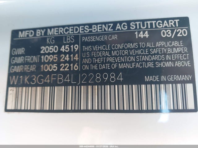 2020 MERCEDES-BENZ A 220 W1K3G4FB4LJ228984 Photo 8