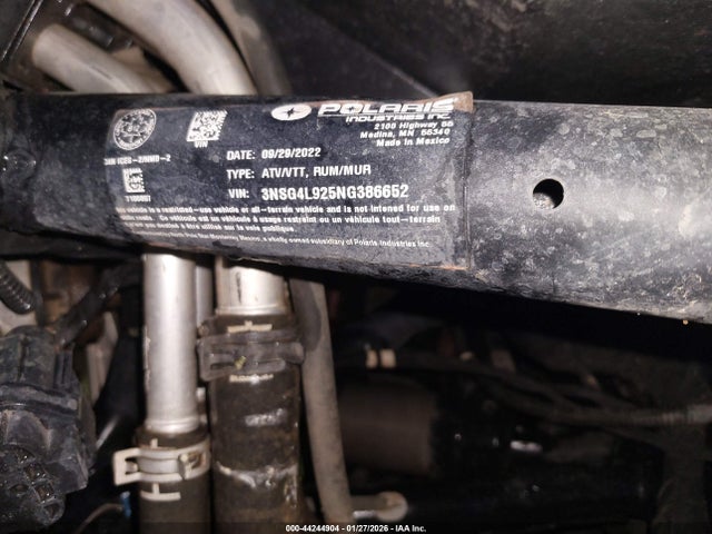 3NSG4L925NG386652 Polaris Rzr Turbo R 4 Ultimate