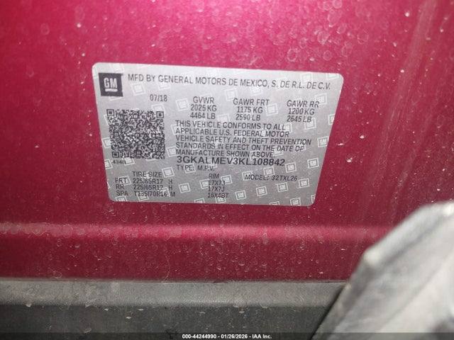 3GKALMEV3KL108842 GMC Terrain Sle
