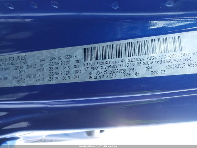 2019 JEEP WRANGLER UNLIMITED 1C4HJXEN6KW501830 Photo 8