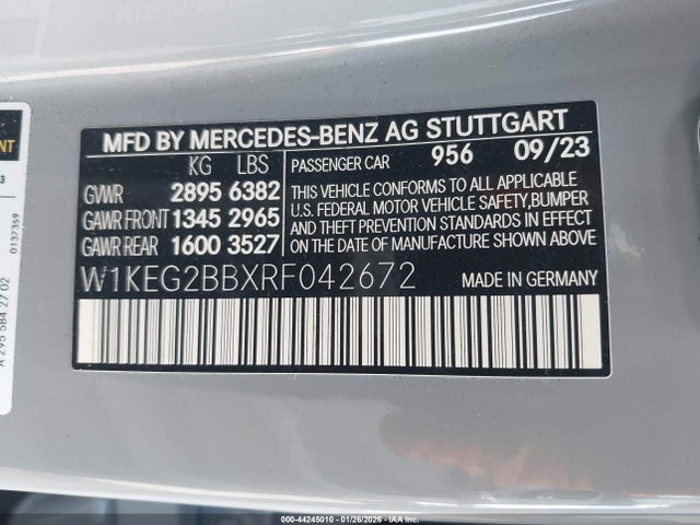 Mercedes-Benz Eqe Eqe 350+ 2024 W1KEG2BBXRF042672 Image 9