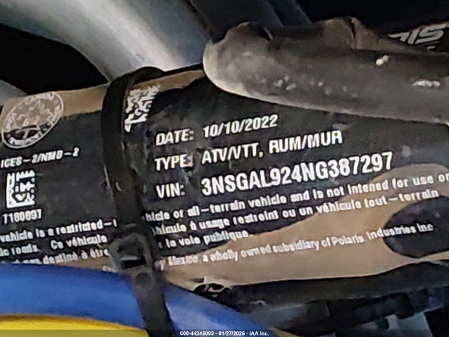 2022 POLARIS RZR 3NSGAL924NG387297 Photo 9