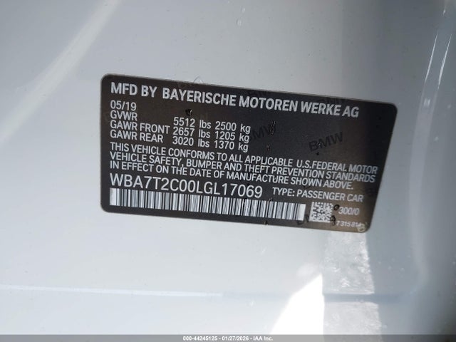 BMW 740I 2020 WBA7T2C00LGL17069 Image 9