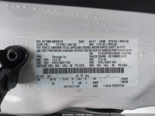 1FADP5FU9HL108394 Ford C-max Energi Titanium