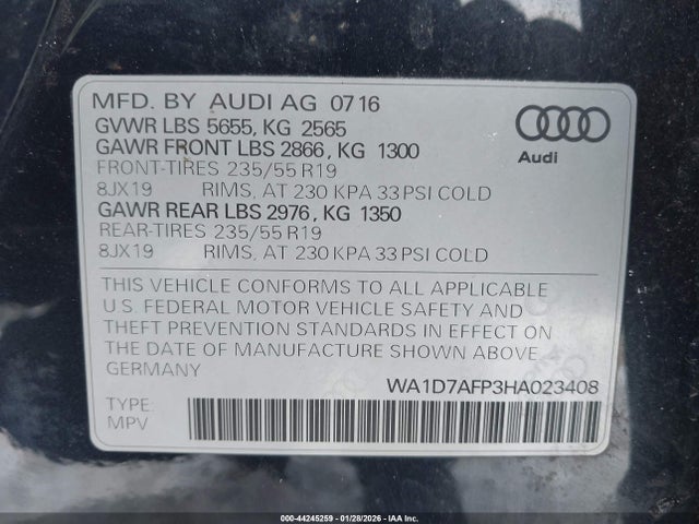 2017 AUDI Q5 WA1D7AFP3HA023408 Photo 8