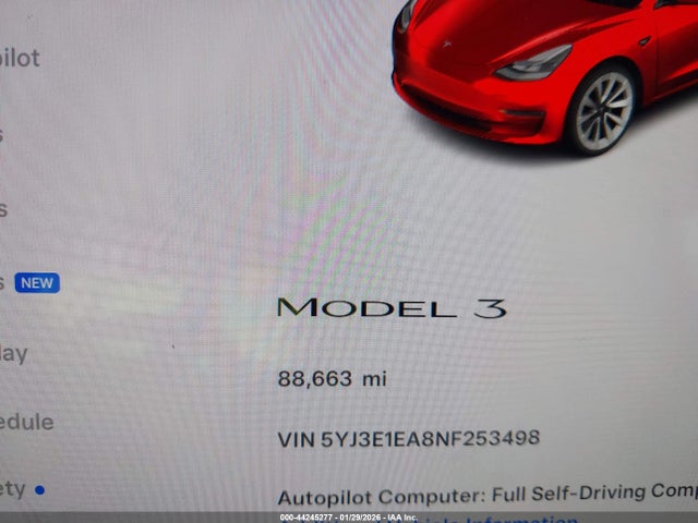 Tesla Model 3 Rear-wheel Drive 2022 5YJ3E1EA8NF253498 Image 16