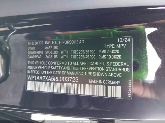 WP1AA2XA5RL003723 Porsche Macan Electric 4