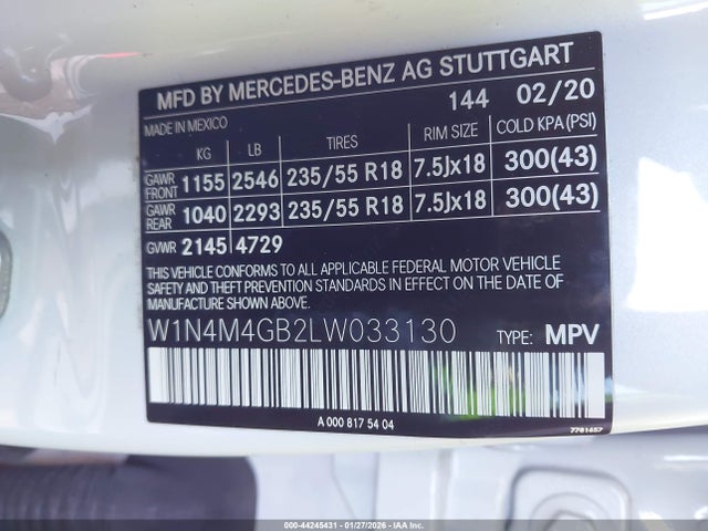 2020 MERCEDES-BENZ GLB 250 W1N4M4GB2LW033130 Photo 8