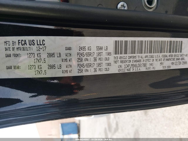 1C4PJMBX8JD617881 Jeep Cherokee Trailhawk 4x4