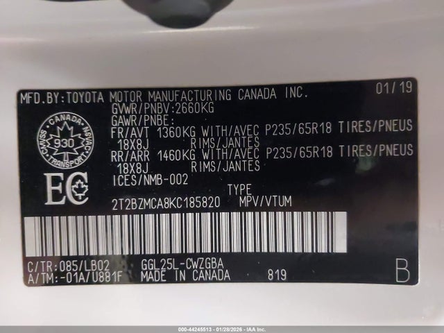 2019 LEXUS RX 350 2T2BZMCA8KC185820 Photo 8