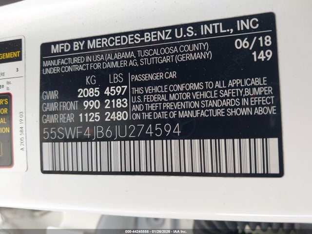 2018 MERCEDES-BENZ C 300 55SWF4JB6JU274594 Photo 8