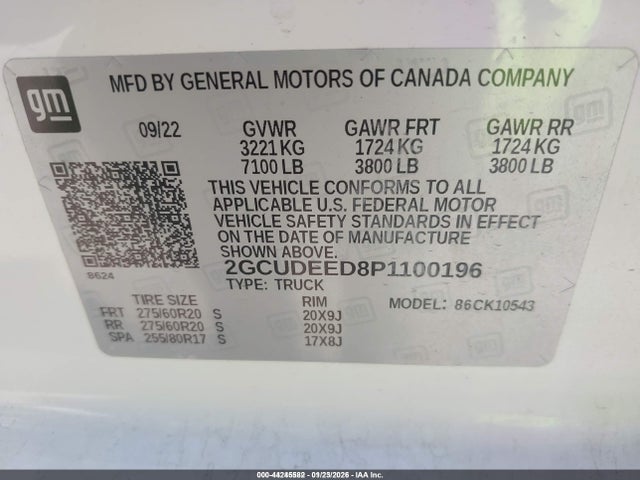 2GCUDEED8P1100196 Chevrolet Silverado 1500 4wd Short Bed Rst
