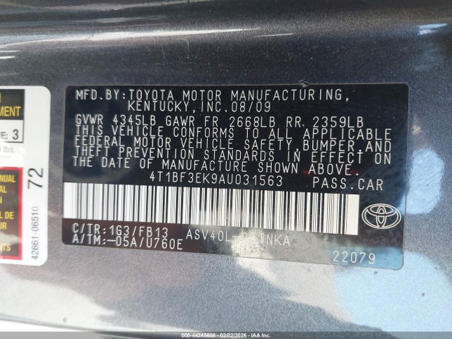 2010 TOYOTA CAMRY 4T1BF3EK9AU031563 Photo 8