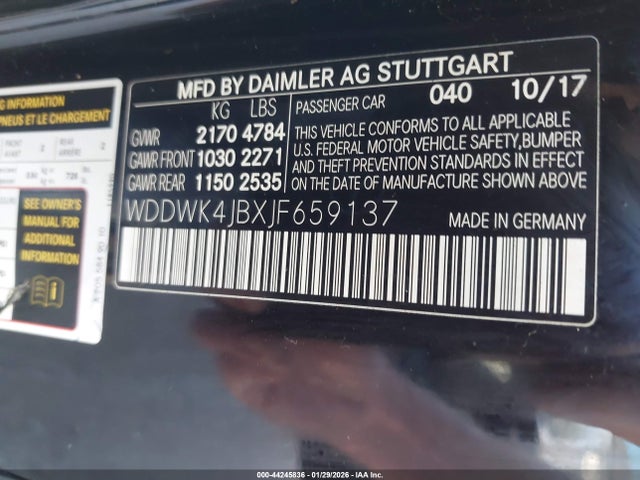 WDDWK4JBXJF659137 Mercedes-Benz C 300