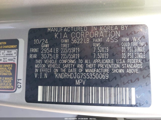 2025 KIA SORENTO HYBRID KNDRHDJG7S5350069 Photo 8