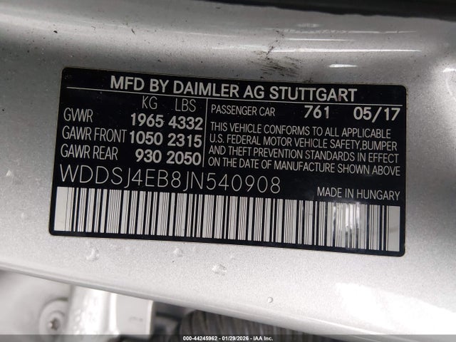Mercedes-Benz CLA 250 2018 WDDSJ4EB8JN540908 Image 9