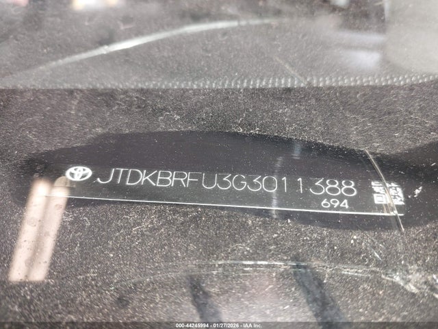 JTDKBRFU3G3011388 Toyota Prius Two